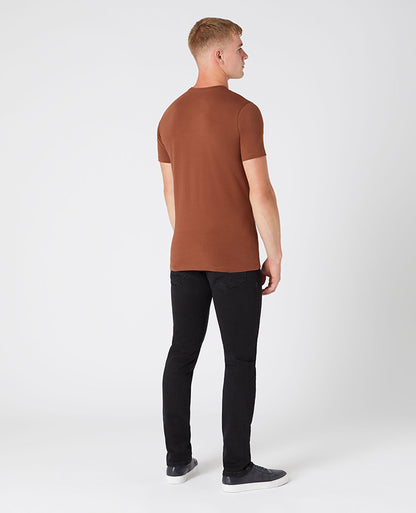 Tapered Fit Cotton-Stretch T-Shirt