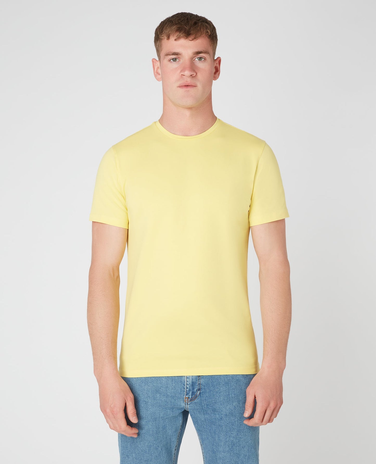 Tapered Fit Cotton-Stretch T-Shirt