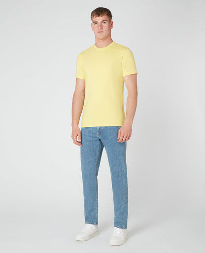 Tapered Fit Cotton-Stretch T-Shirt