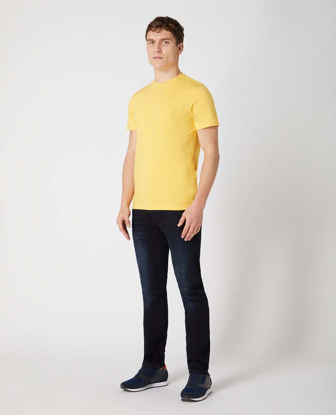 Tapered Fit Cotton-Stretch T-Shirt