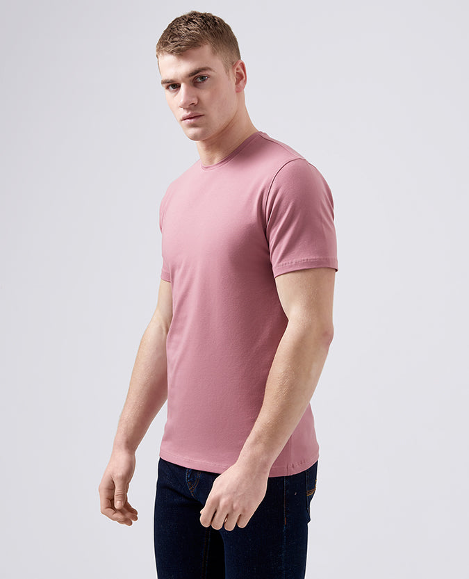 Tapered Fit Cotton-Stretch T-Shirt