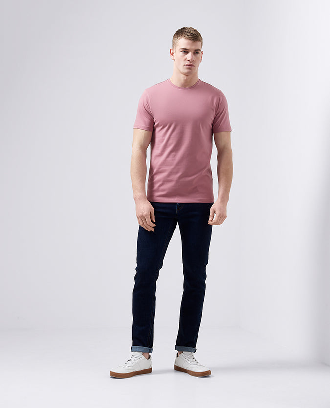 Tapered Fit Cotton-Stretch T-Shirt