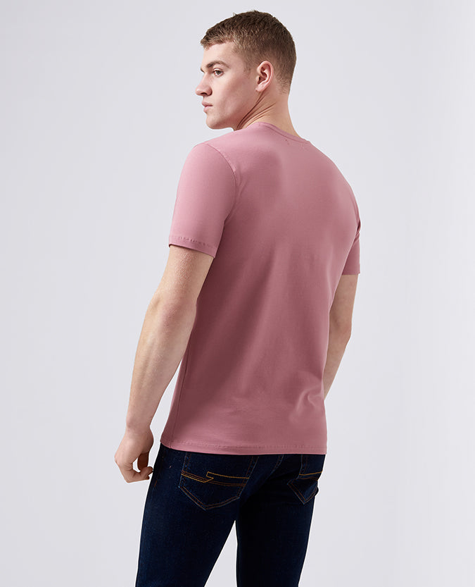 Tapered Fit Cotton-Stretch T-Shirt