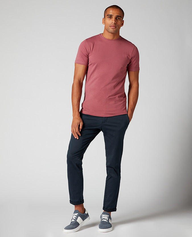 Tapered Fit Cotton-Stretch T-Shirt