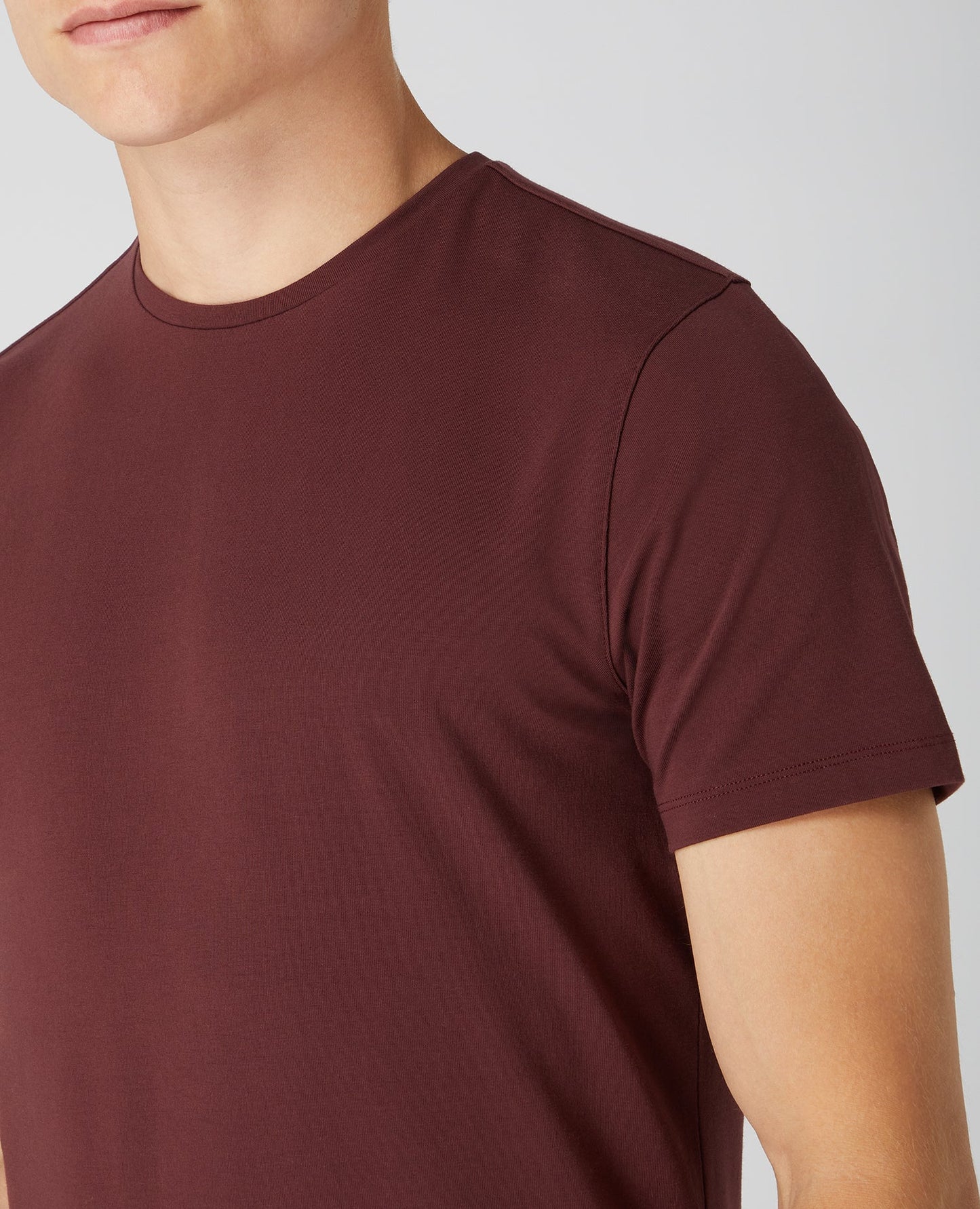 Tapered Fit Cotton-Stretch T-Shirt