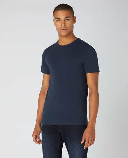 Tapered Fit Cotton-Stretch T-Shirt