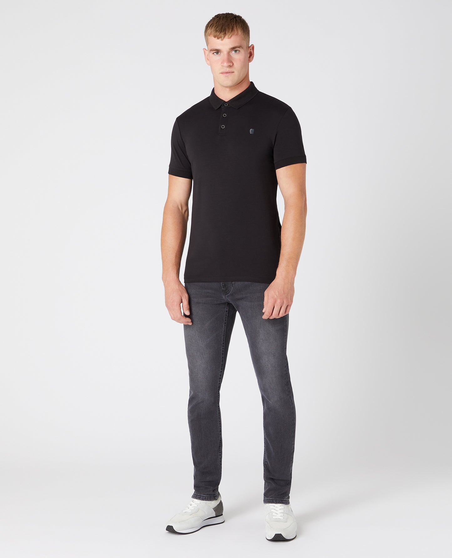 Tapered Fit Cotton-Stretch Polo Shirt