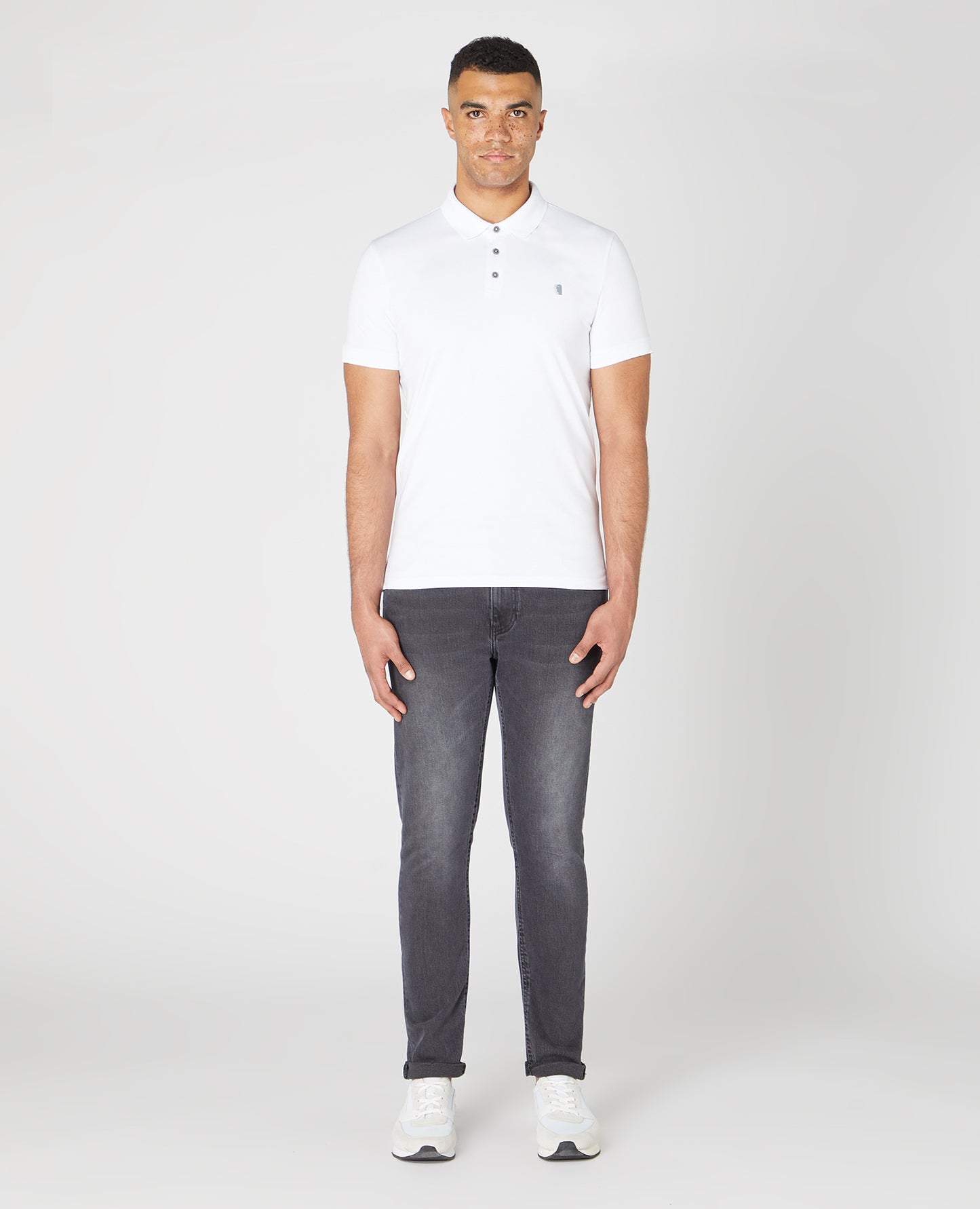 Tapered Fit Cotton-Stretch Polo Shirt