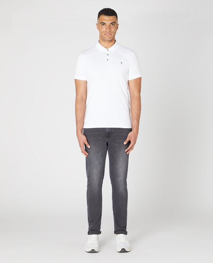 Tapered Fit Cotton-Stretch Polo Shirt