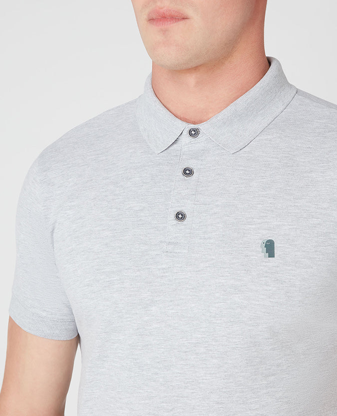 Tapered Fit Cotton-Blend Stretch Polo Shirt