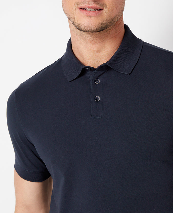 Tapered Fit Cotton-Stretch Polo Shirt