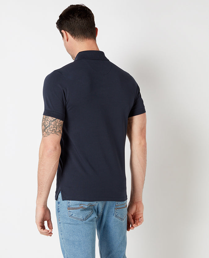 Tapered Fit Cotton-Stretch Polo Shirt