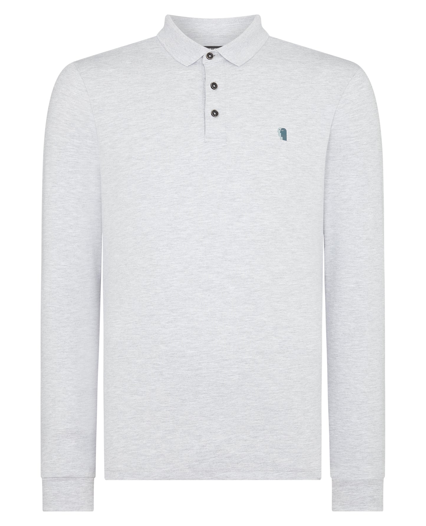 Tapered Fit Cotton-Stretch Long-Sleeve Polo Shirt