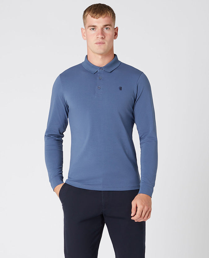 Tapered Fit Cotton-Stretch Polo Shirt