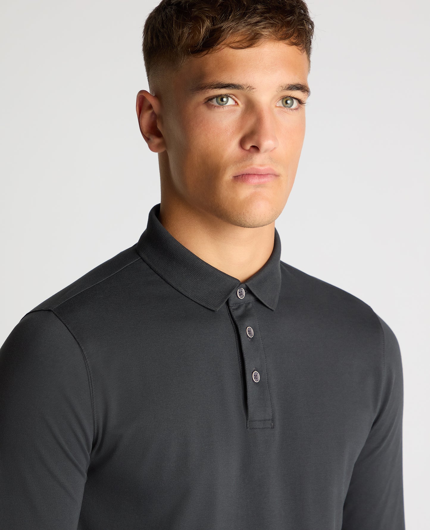 Tapered Fit Cotton-Stretch Polo Shirt