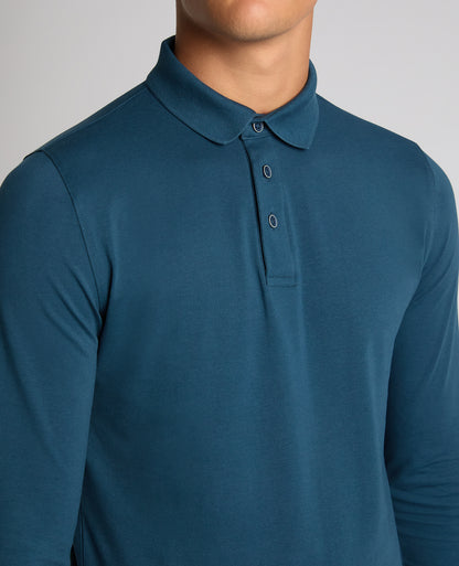 Tapered Fit Cotton-Stretch Polo Shirt