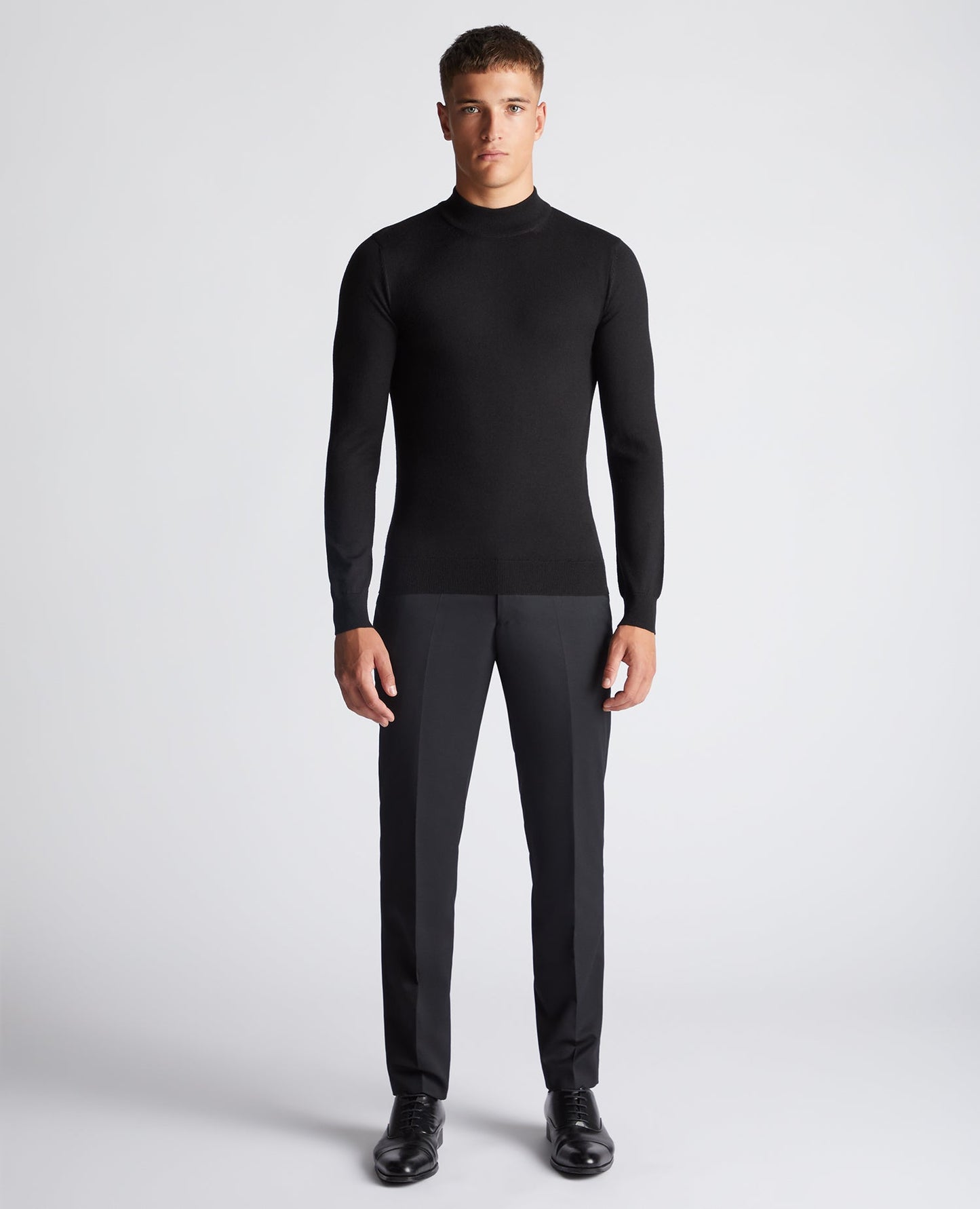 Slim Fit Merino Wool-Blend Turtle Neck