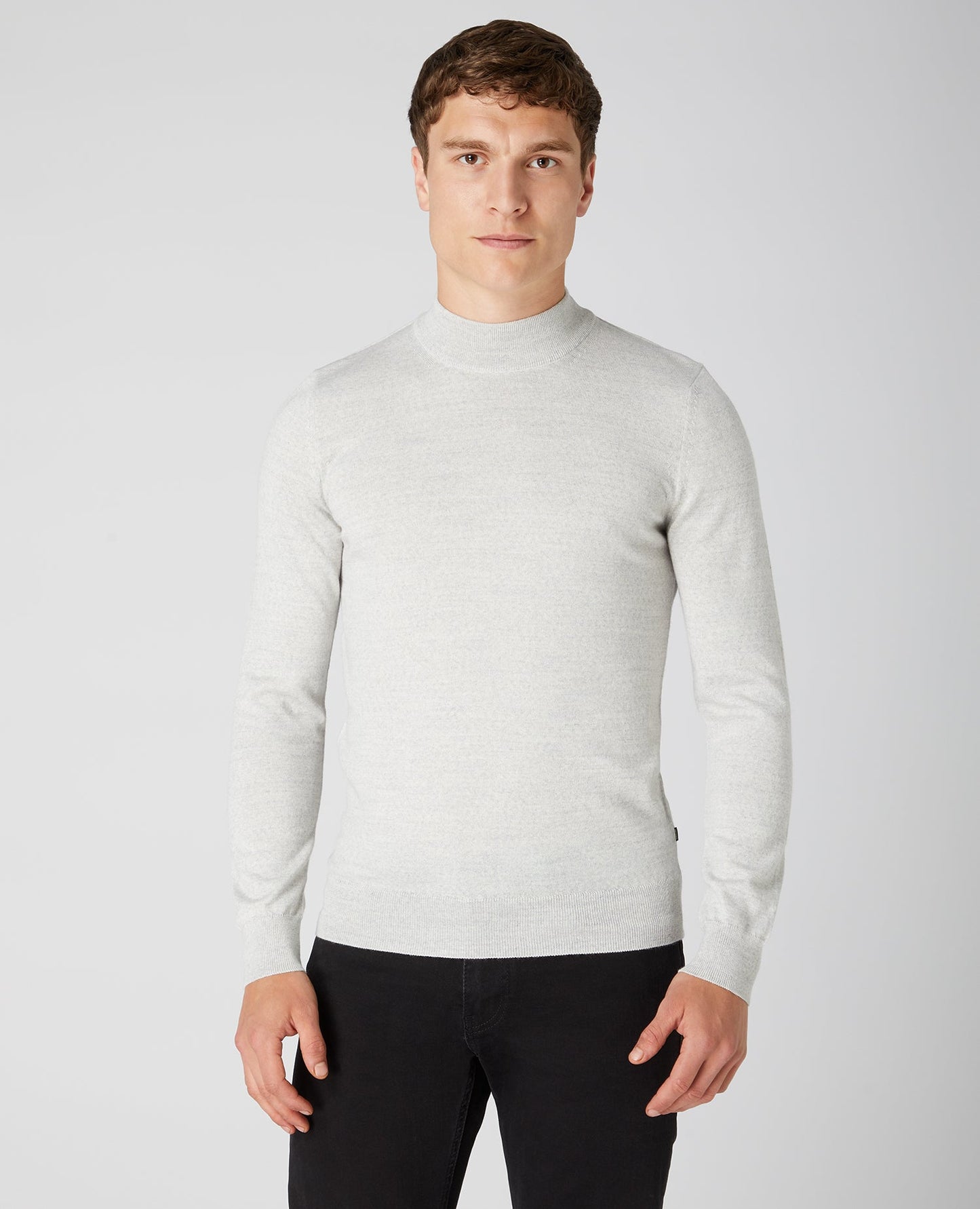 Slim Fit Merino Wool-Blend Turtle Neck