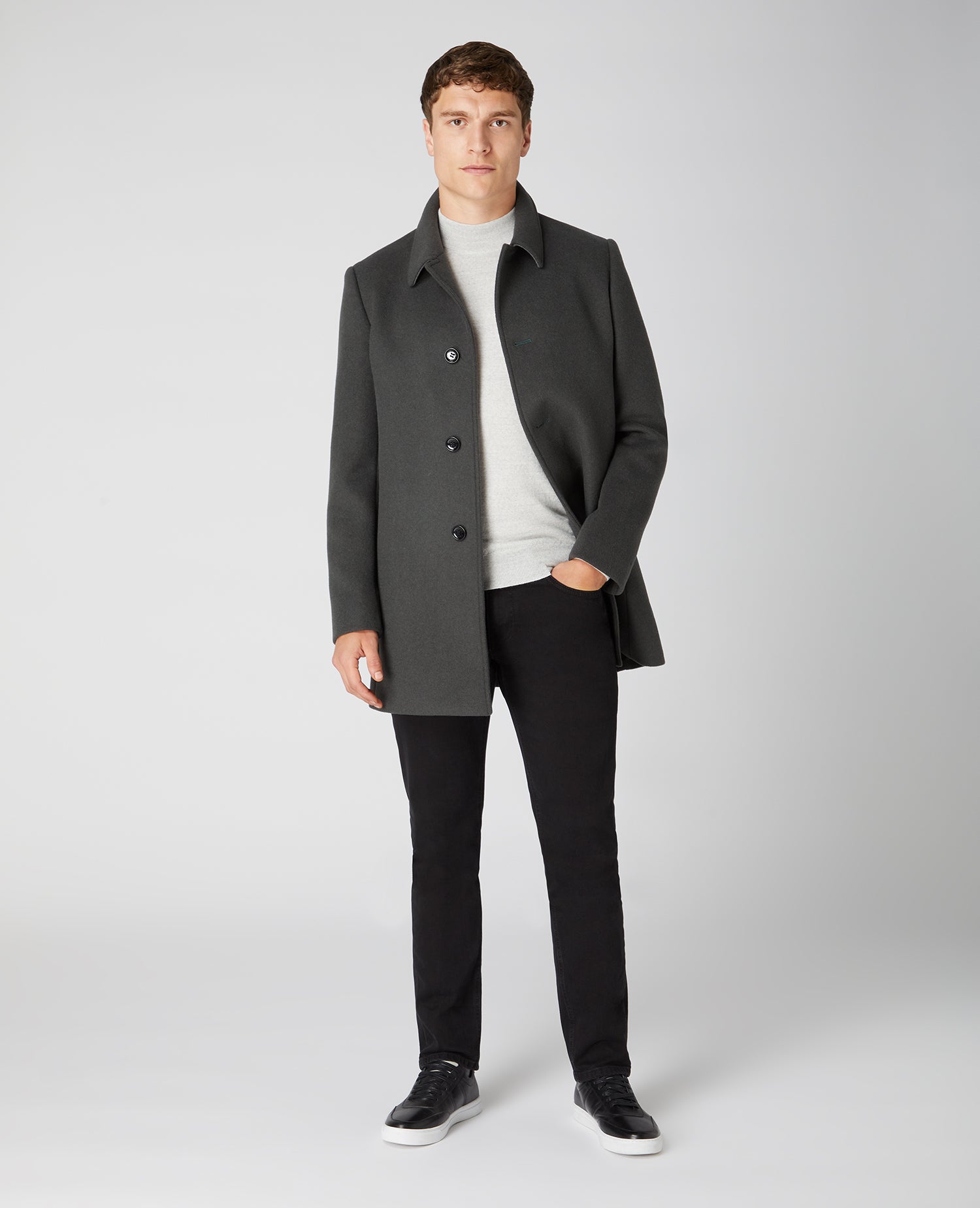 Slim Fit Merino Wool-Blend Turtle Neck