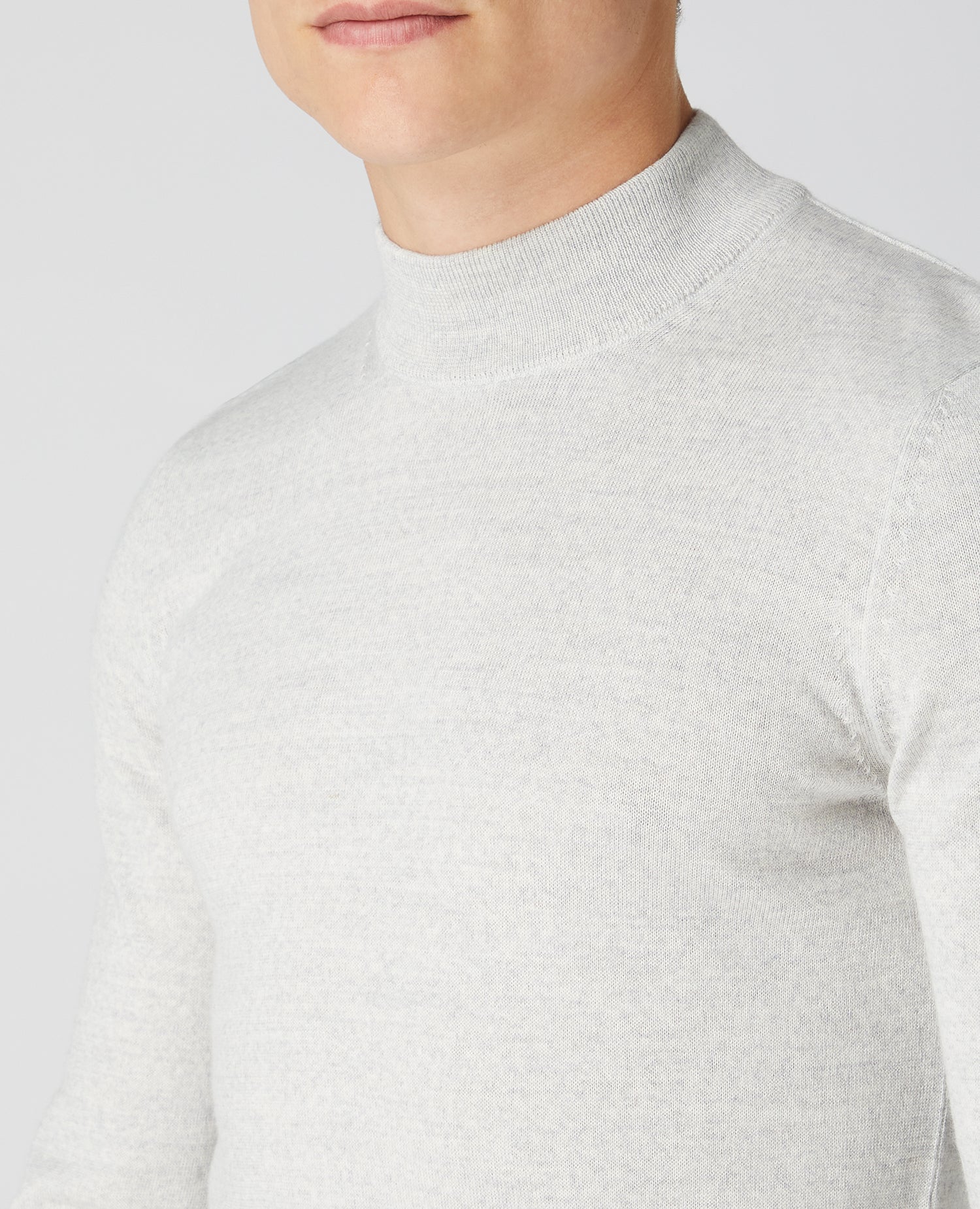 Slim Fit Merino Wool-Blend Turtle Neck