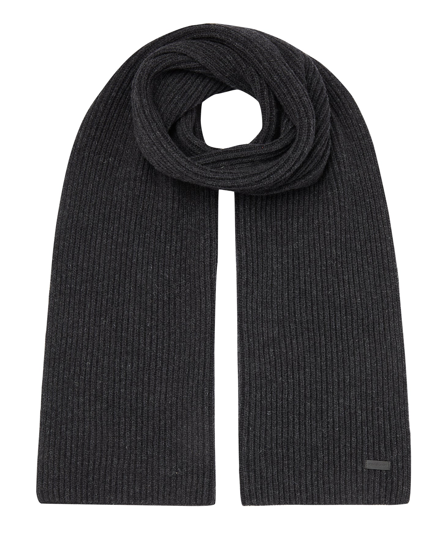 Rib-Knit Wool Rich Scarf