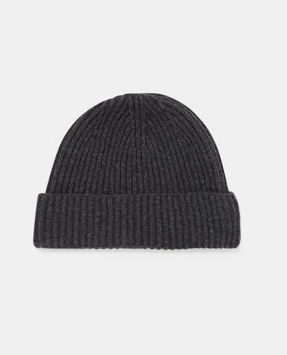 Rib-Knit Wool Rich Beanie