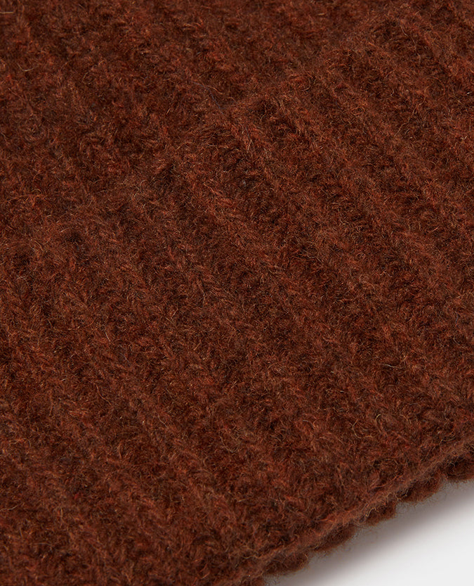 Rib-Knit Wool Rich Beanie