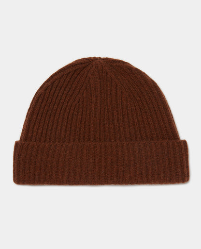 Rib-Knit Wool Rich Beanie