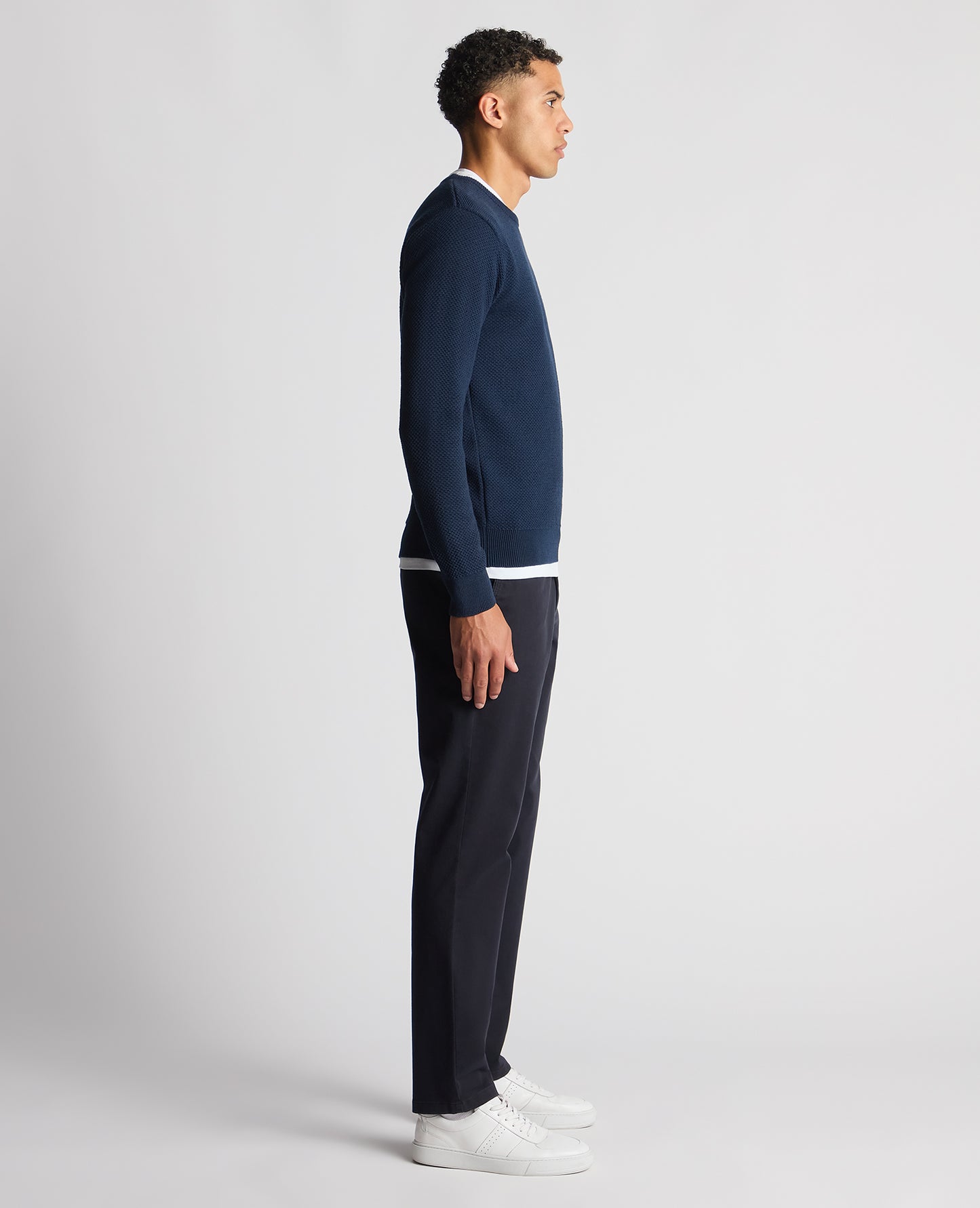 Tapered Fit Merino Wool-Blend Sweater