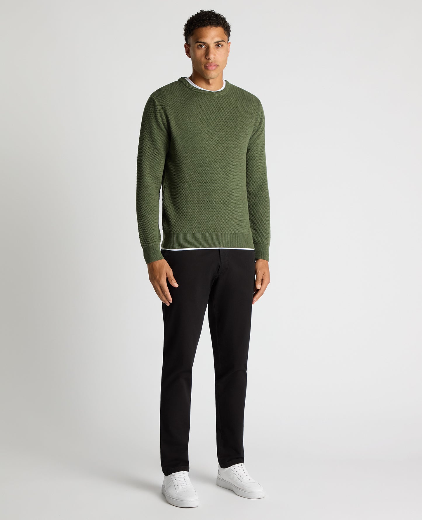 Tapered Fit Merino Wool-Blend Sweater