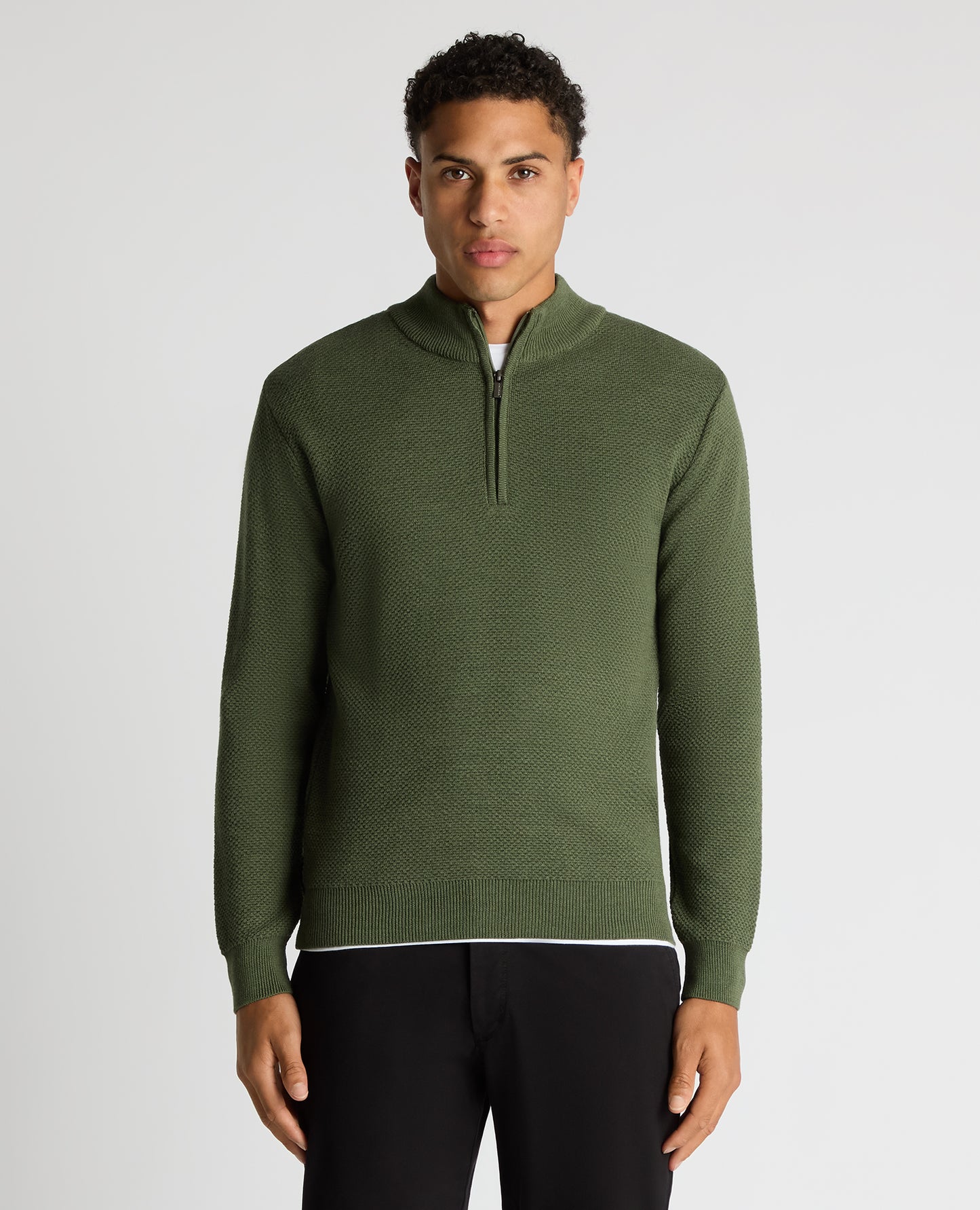 Tapered Fit Half Zip Sweater