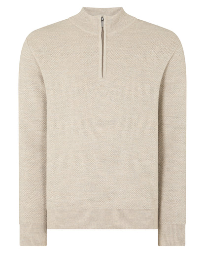 Tapered Fit Merino Half Zip Sweater