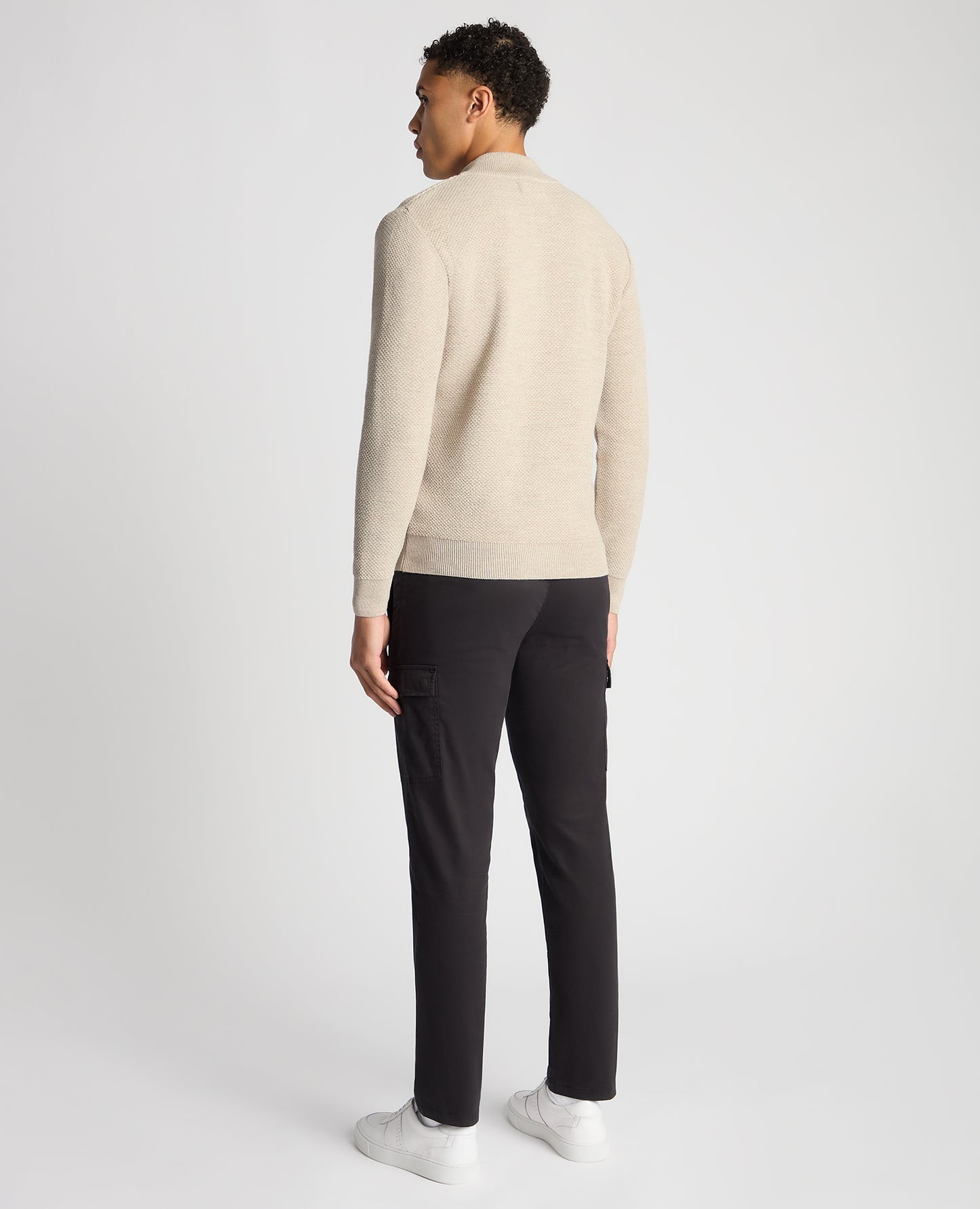 Tapered Fit Merino Half Zip Sweater