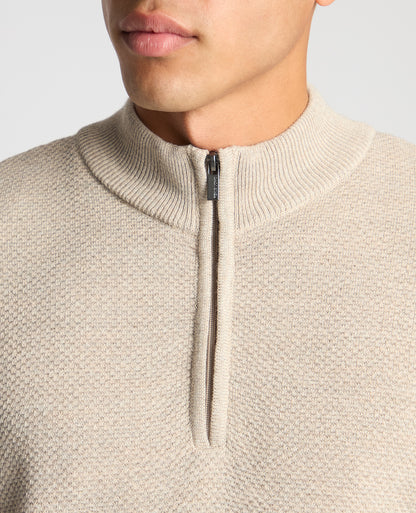 Tapered Fit Merino Half Zip Sweater