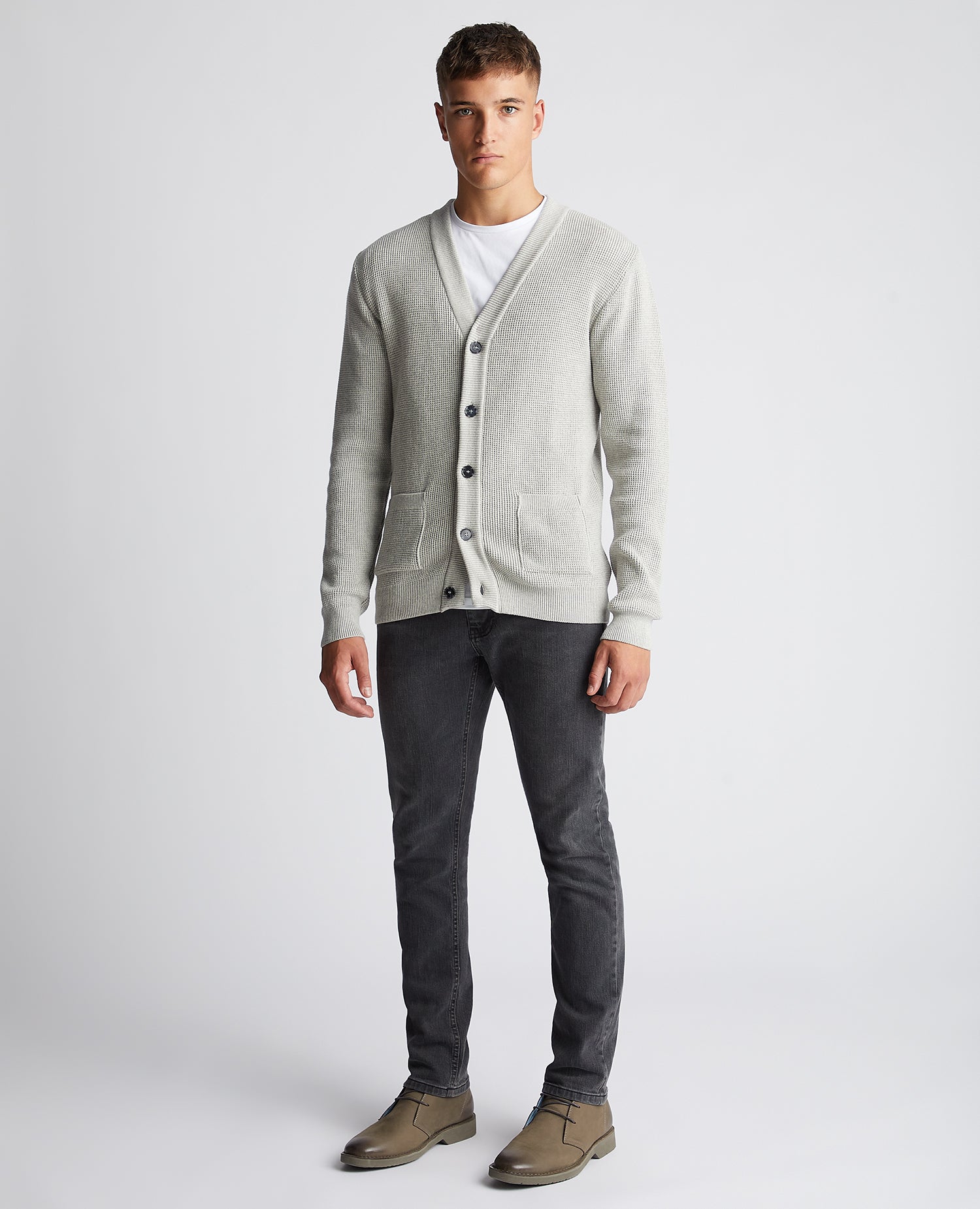 Tapered Fit Cotton Cardigan