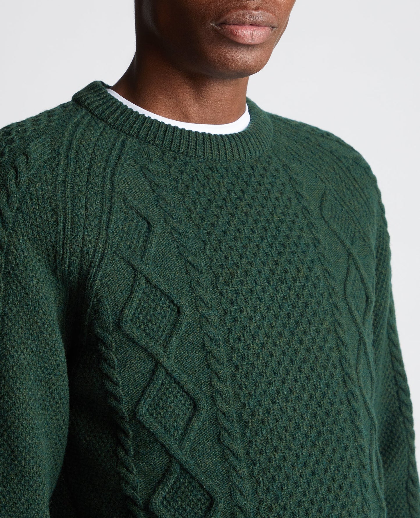 Tapered Fit Wool-Blend Crew Neck Sweater