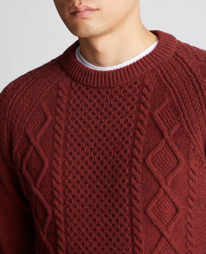 Tapered Fit Wool-Blend Crew Neck Sweater