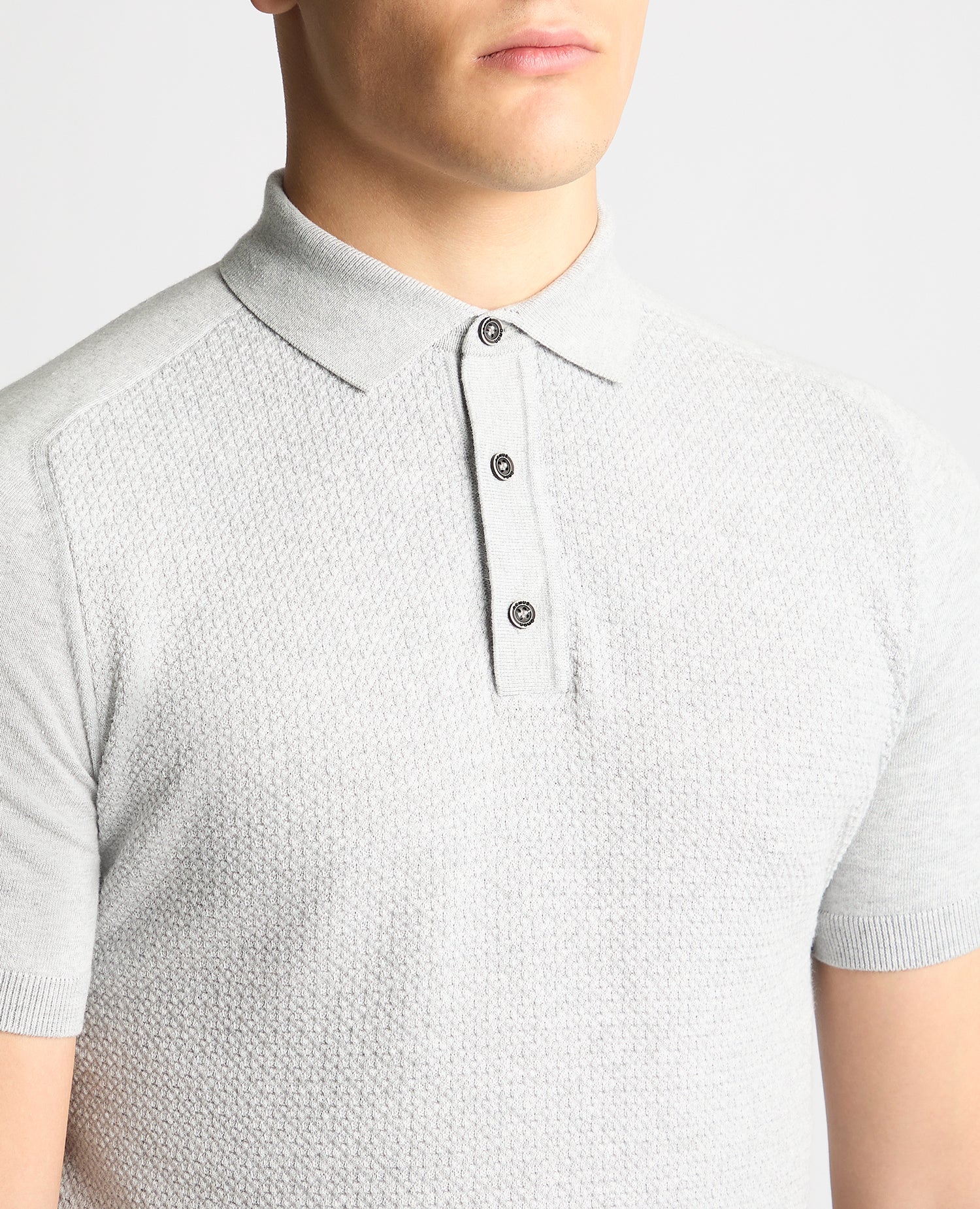 Knitted Cotton Short-Sleeve Polo Shirt