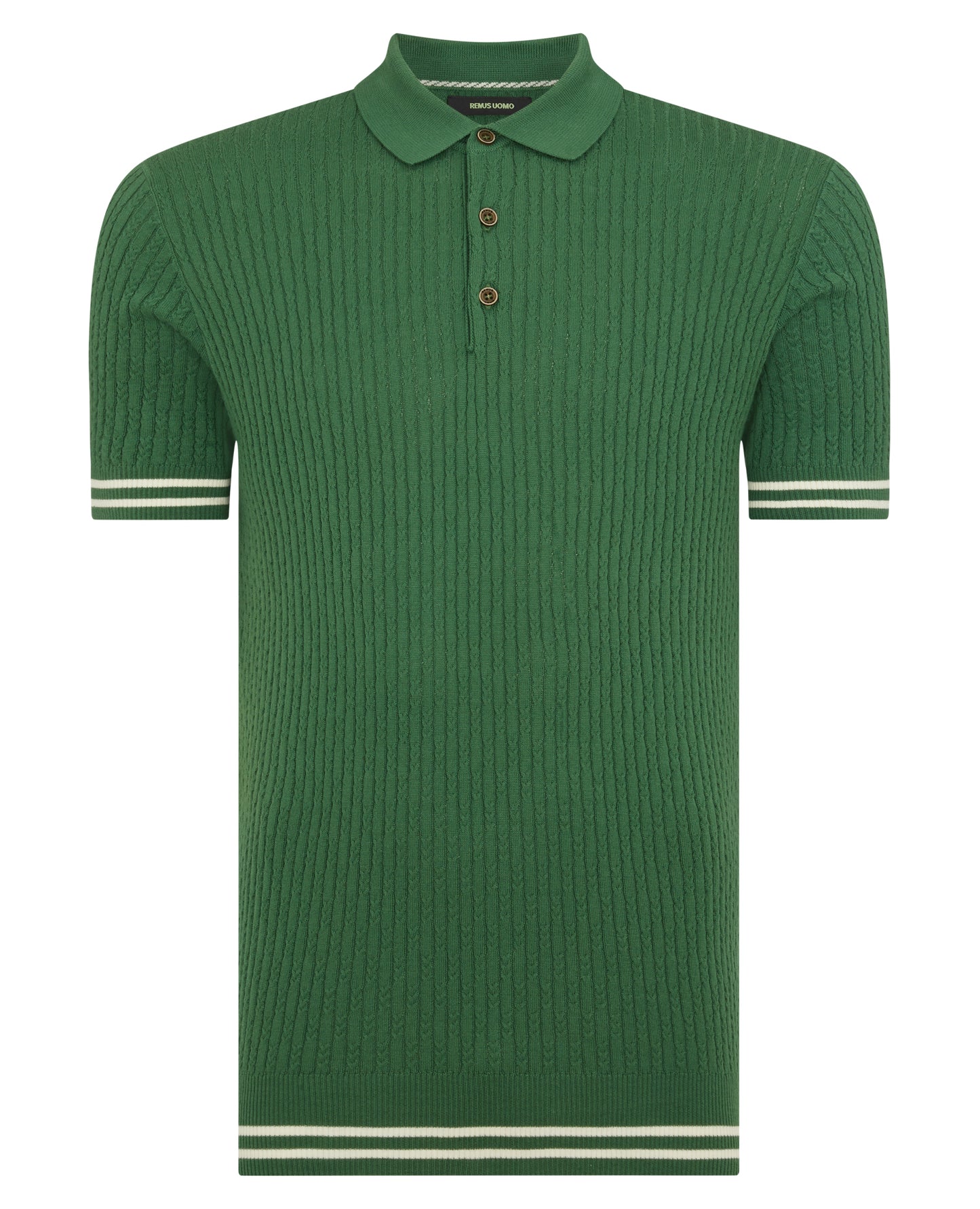 Slim Fit Knitted Cotton Short-Sleeve Polo Shirt