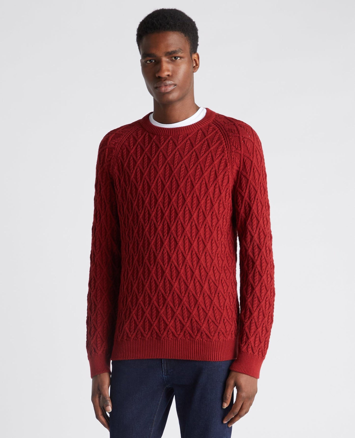 Tapered Fit Merino Wool-Blend Sweater