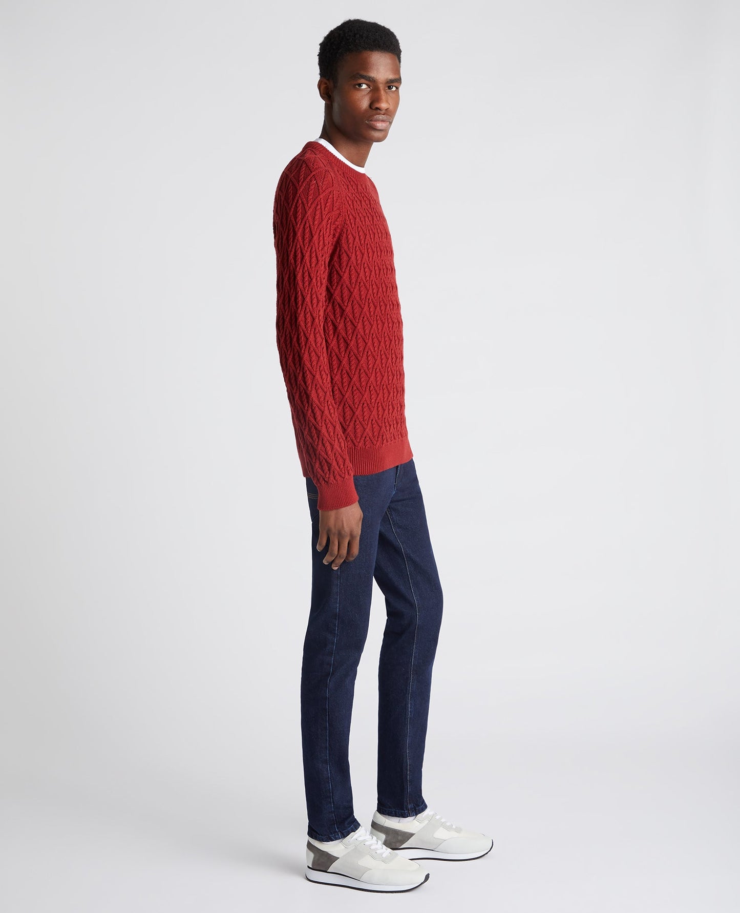 Tapered Fit Merino Wool-Blend Sweater