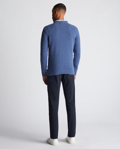 Tapered Fit Wool-Blend Crew Neck Sweater