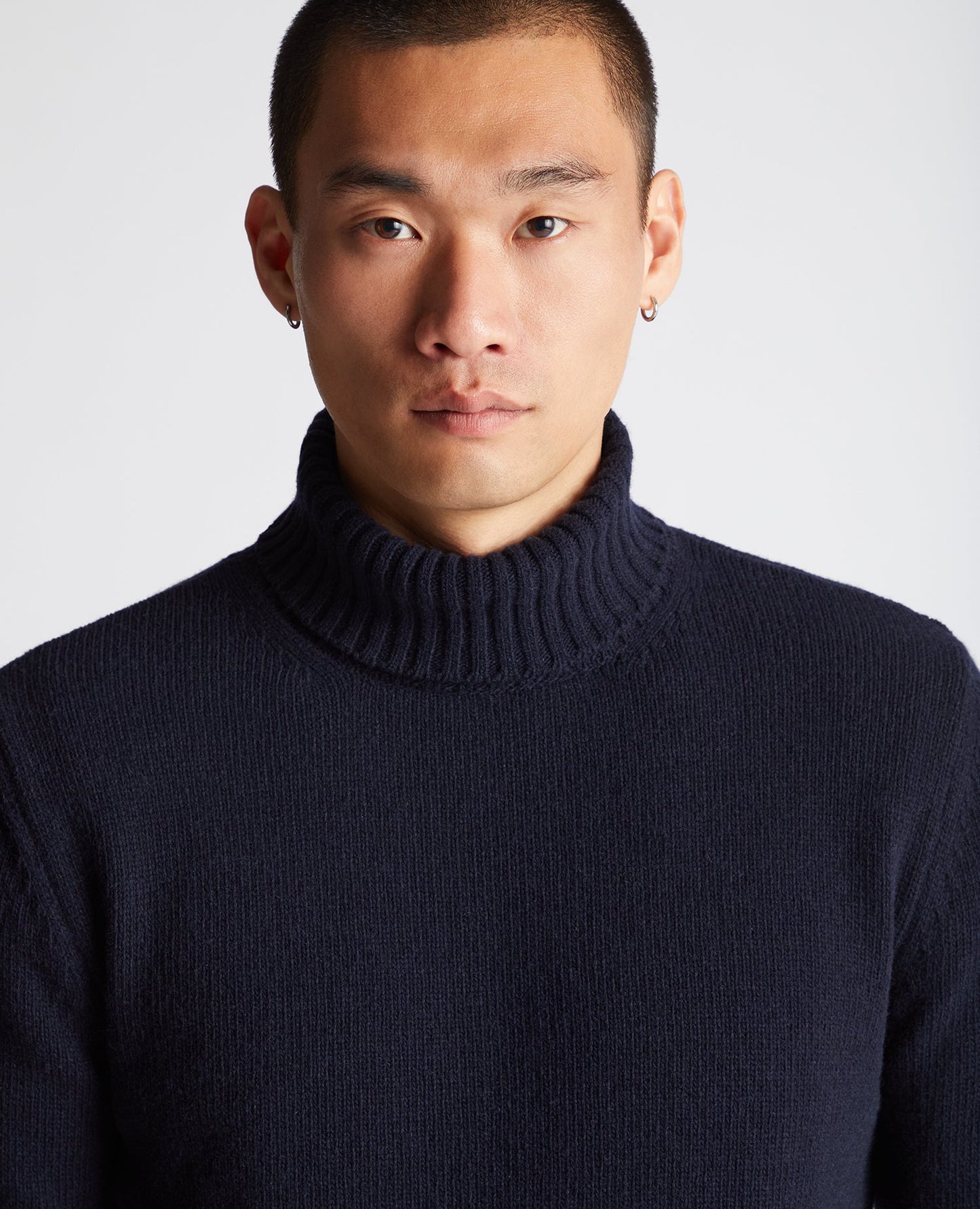 Tapered Fit Wool-Blend Crew Neck Sweater