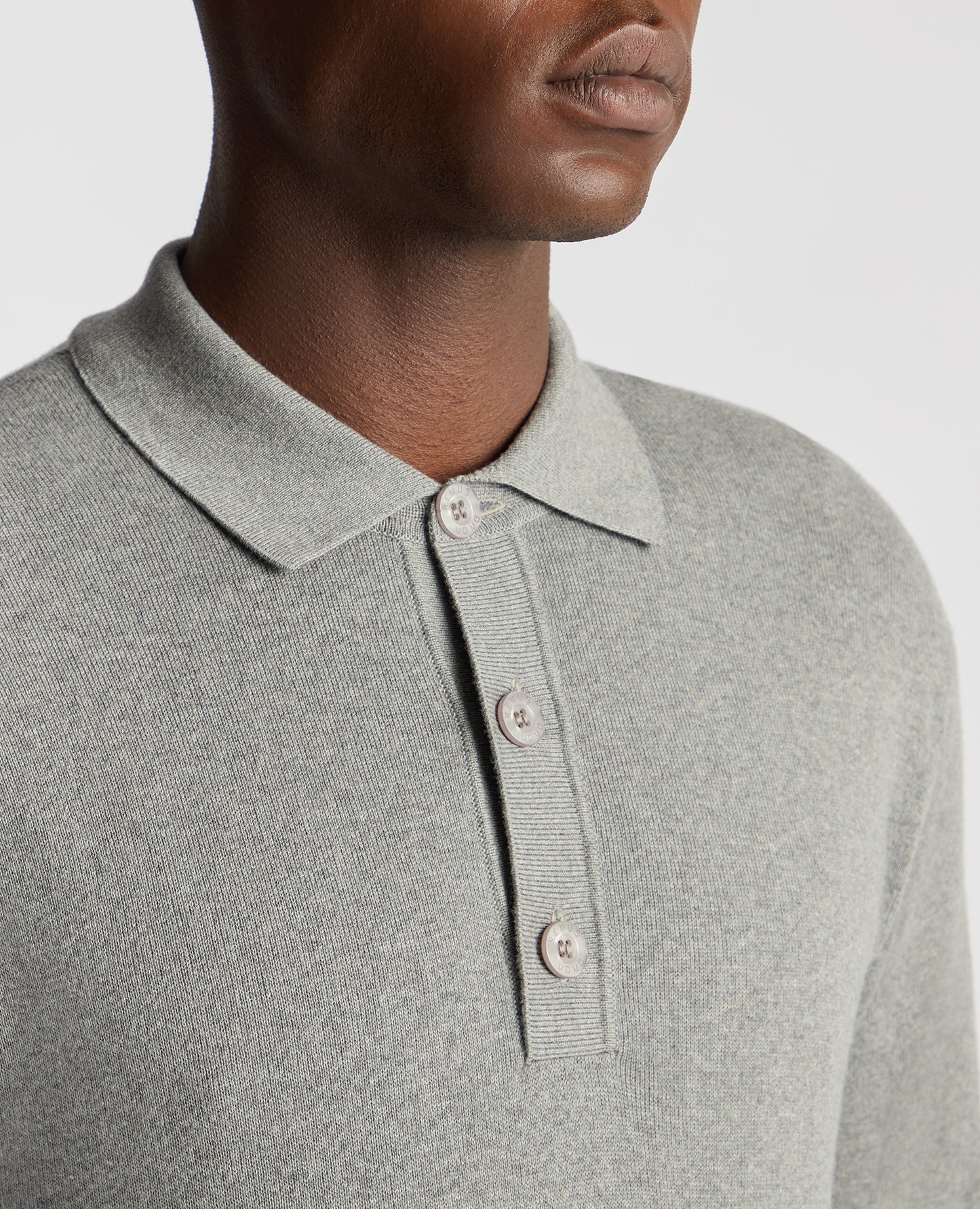 Tapered Fit Long Sleeve Polo