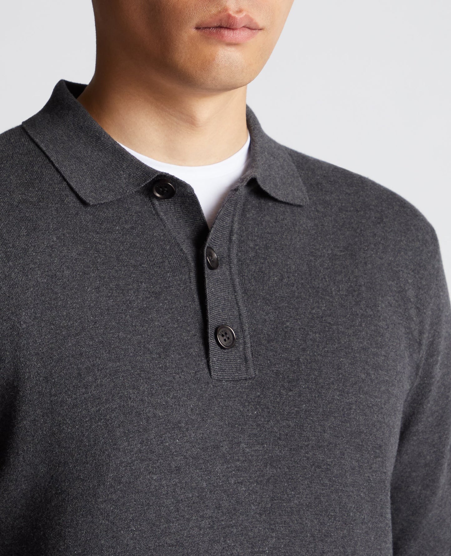 Relaxed Fit Long Sleeve Polo