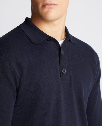 Relaxed Fit Long Sleeve Polo