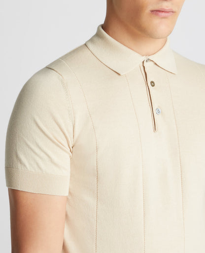 Knitted Cotton Short-Sleeve Polo