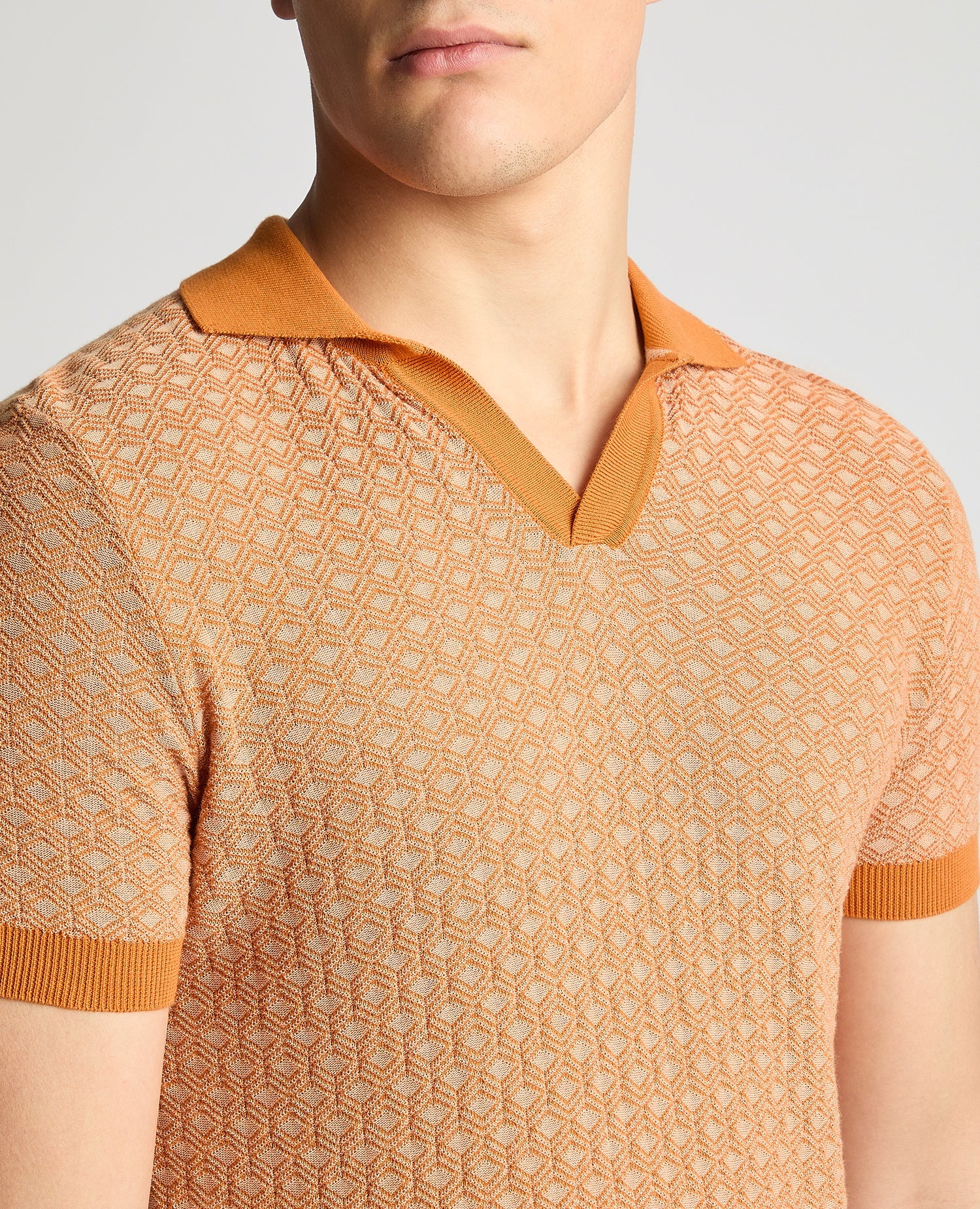 Knitted Cotton Short-Sleeve Polo