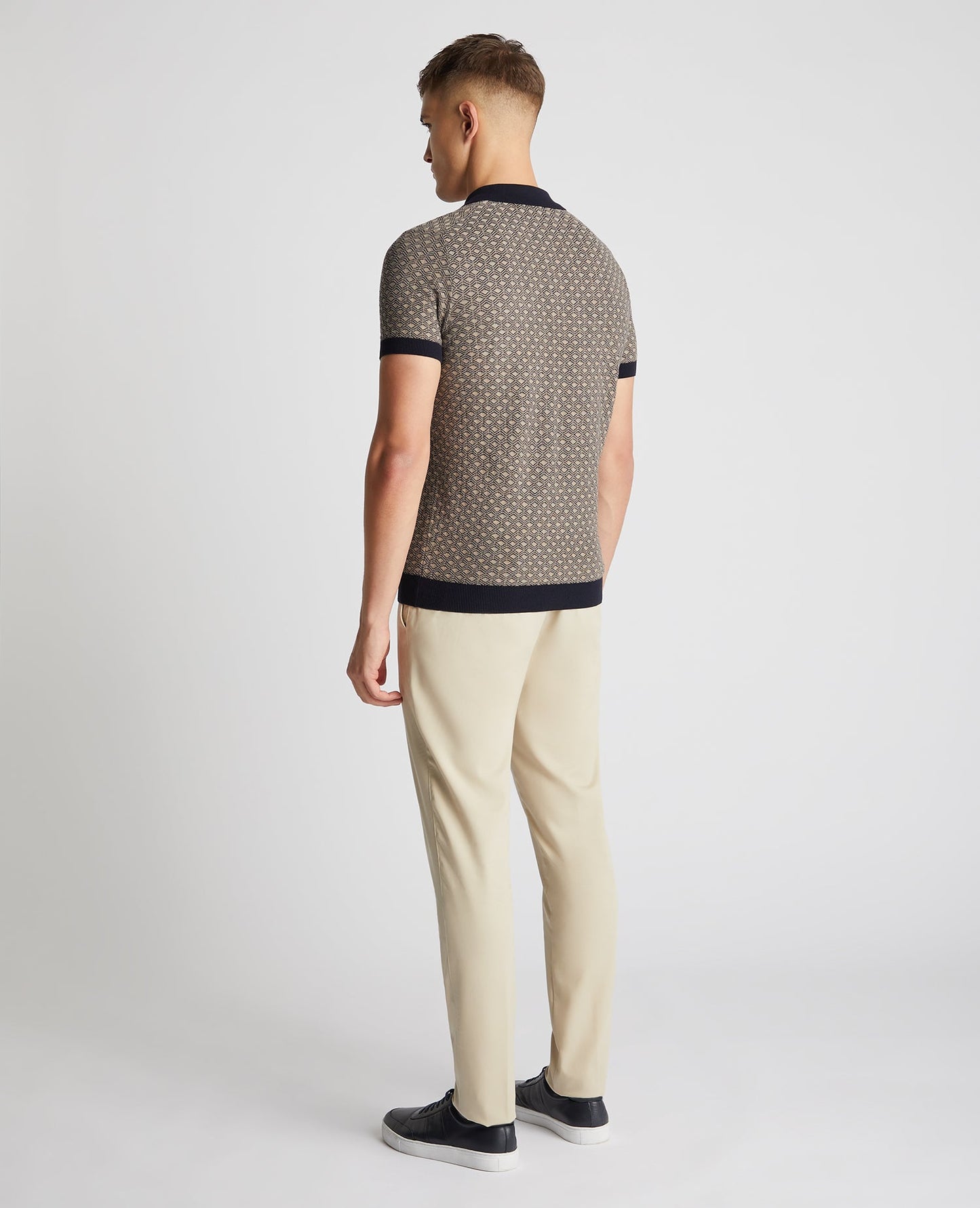 Knitted Cotton Short-Sleeve Polo