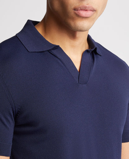 Knitted Short-Sleeve Polo